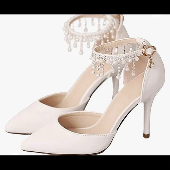 COPY - NWT Pointed Toe Pumps Shoes with Pearl 3.54”, MULTI SIZES AVAILABLE! Nev… - Picture 6 of 15